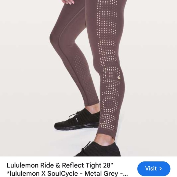 Lululemon Athletica Brown Leggings with Embellished Detail - Picture 1 of 8
